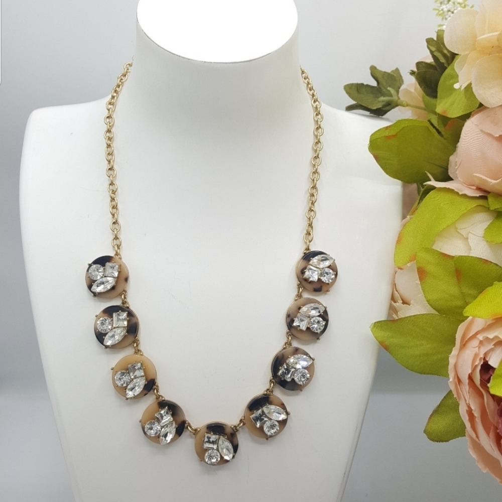 J. Crew Light Tortoise Statement Necklace *Rare* - image 3